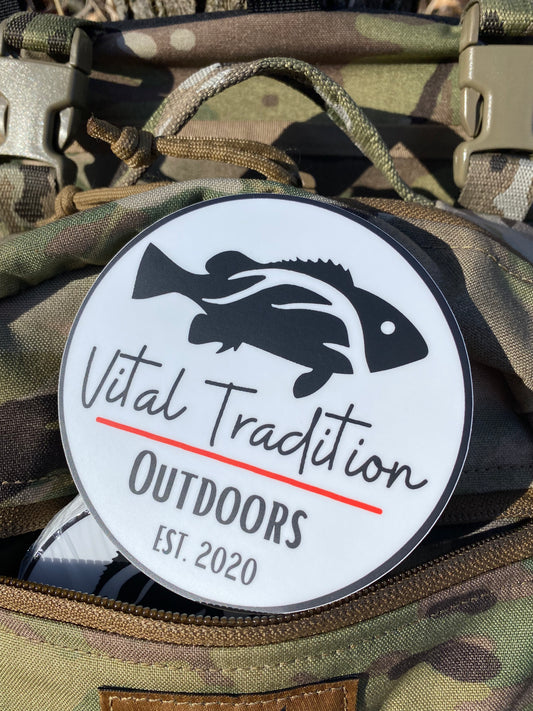 Vital Tradition Outdoors Vinyl Logo Sticker 4"