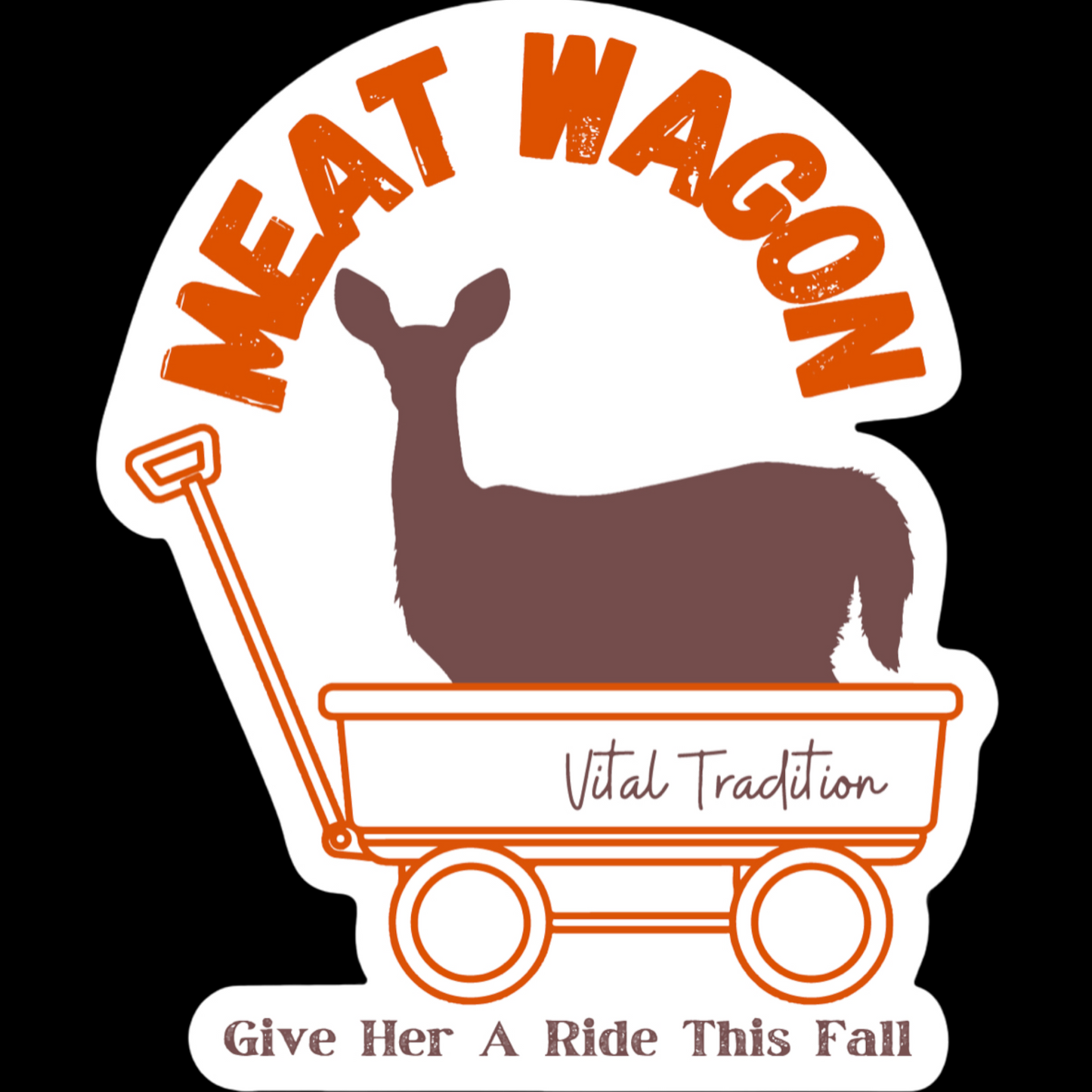 Meat Wagon Vinyl Sticker 2.5"x3"